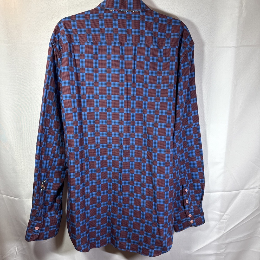 Robert Graham Infrared Long Sleeve Button Down Tailored Fit Shirt 2XL - Picture 2 of 14